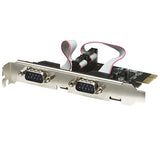 Manhattan 2 Ports, x1 Lane Serial PCI Express Card, Fits Standard and Low-Profile PCI Slots