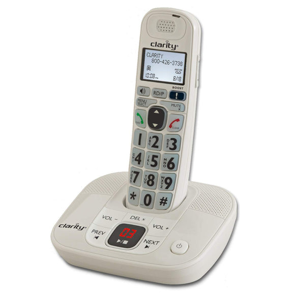 Clarity 53714 Dect 6.0 Amplified Cordless Phone with Digital Answering System VoIP Phone and Device