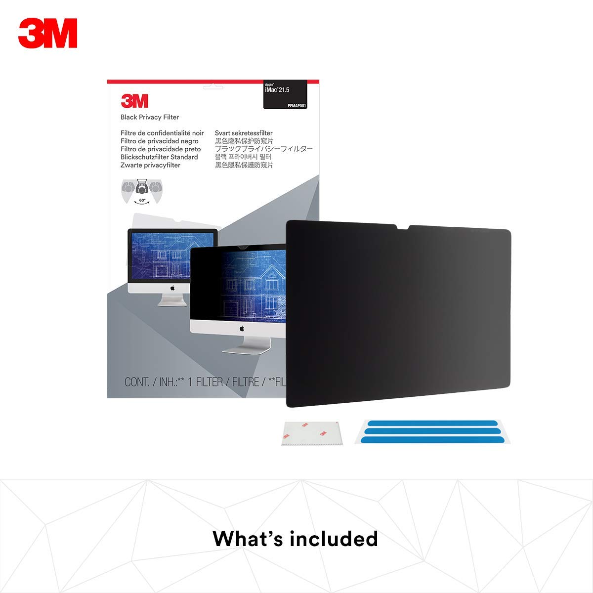 3M iMac 21.5 inch Privacy Screen Filter - Black - PFMAP001