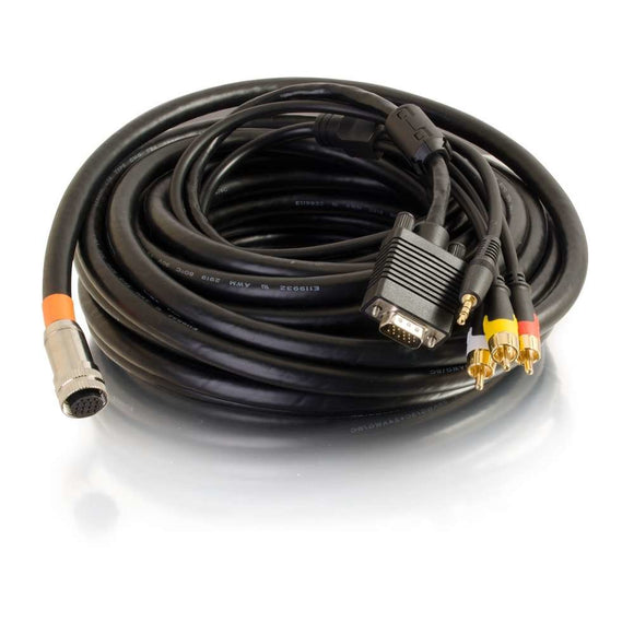C2G /Cables To Go 50ft Rapidrun Plenum-Rated Multi-Format All-in-One Runner Cable