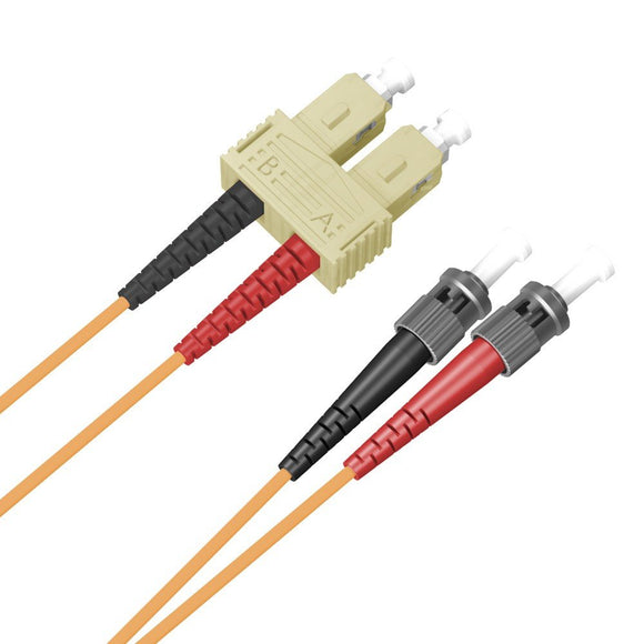 Addon 2M Multi-Mode Fiber (Mmf) Duplex St/Sc Om1 Orange Patch Cable