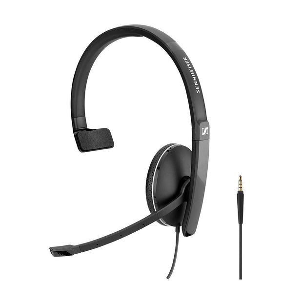 SENNHEISER SC 135 (508318) - Single-Sided (Monaural) Headset for Business Professionals | with HD Stereo Sound, Noise-Canceling Microphone (Black)