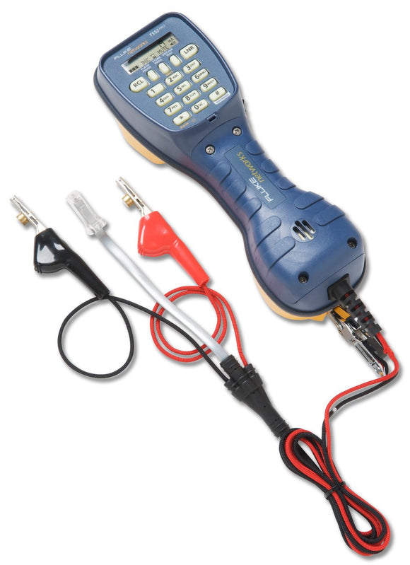 Fluke Networks 52801RJ9 TS52 PRO Telephone Test Set with Angled Bed-of-Nails, Piercing Pin Clips and RJ11 Plug
