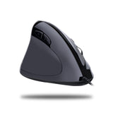 Adesso Imouse E7 - Ergonomic Mouse for Left Hand, with Cable, Programmable Functions, and Adjustable Weight