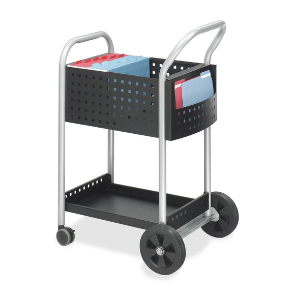 Safco Model Scoot Mail Cart, 20-Inch Wide, Black (5238)