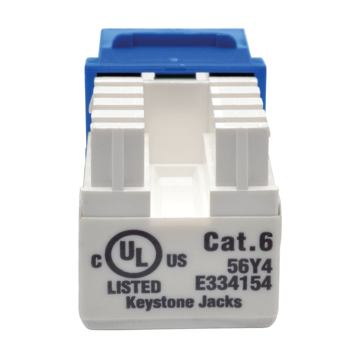 Cat6/5e Blue Wallplate Keystone Jack, Punch-Down/Rj45 F