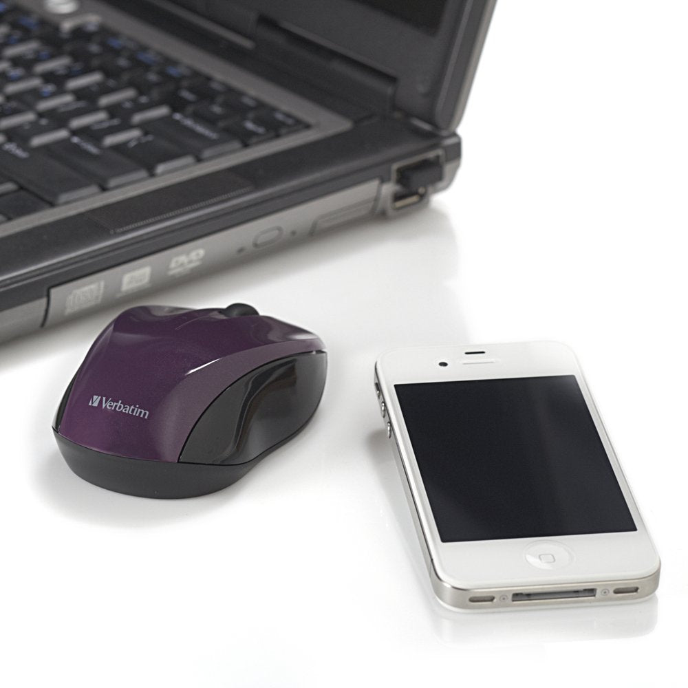 Verbatim Nano Wireless Notebook Optical Mouse, Graphite 97670