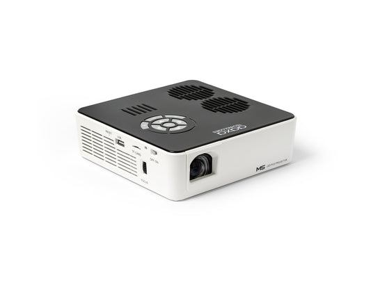 AAXA M5 Mini Portable Business Projector with Built-in Rechargeable Battery, 900 Lumens High Brightness, Native WXGA HD Resolution
