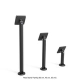 Maclocks TCDP01 Rise Vesa Mount Pole Stand with Cable Management, 7.87 Inch / 20 Centimeters Height (Black)