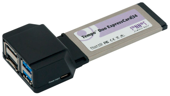 SONNET TECHNOLOGIES - Tempo SATA 6Gb & USB 3.0 ExpressCard/34 (2+2 Ports)