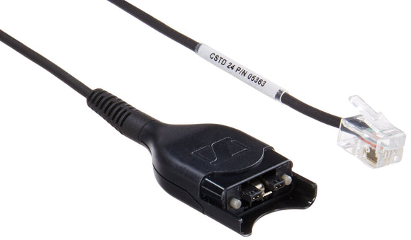 Cstd 24 - Bottom Cable:Easydisconnect to Modular Plug - Coiled Cable - Code 24.T