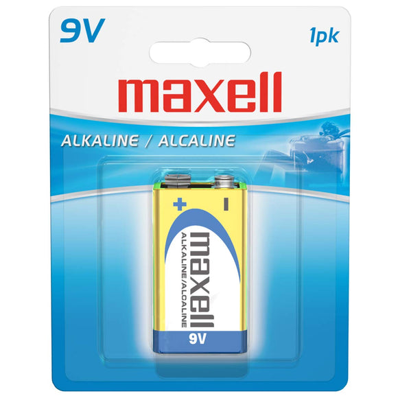 Maxell 721150 Ready-to-go Long Lasting and Reliable Alkaline Battery - 9V with High Compatibility