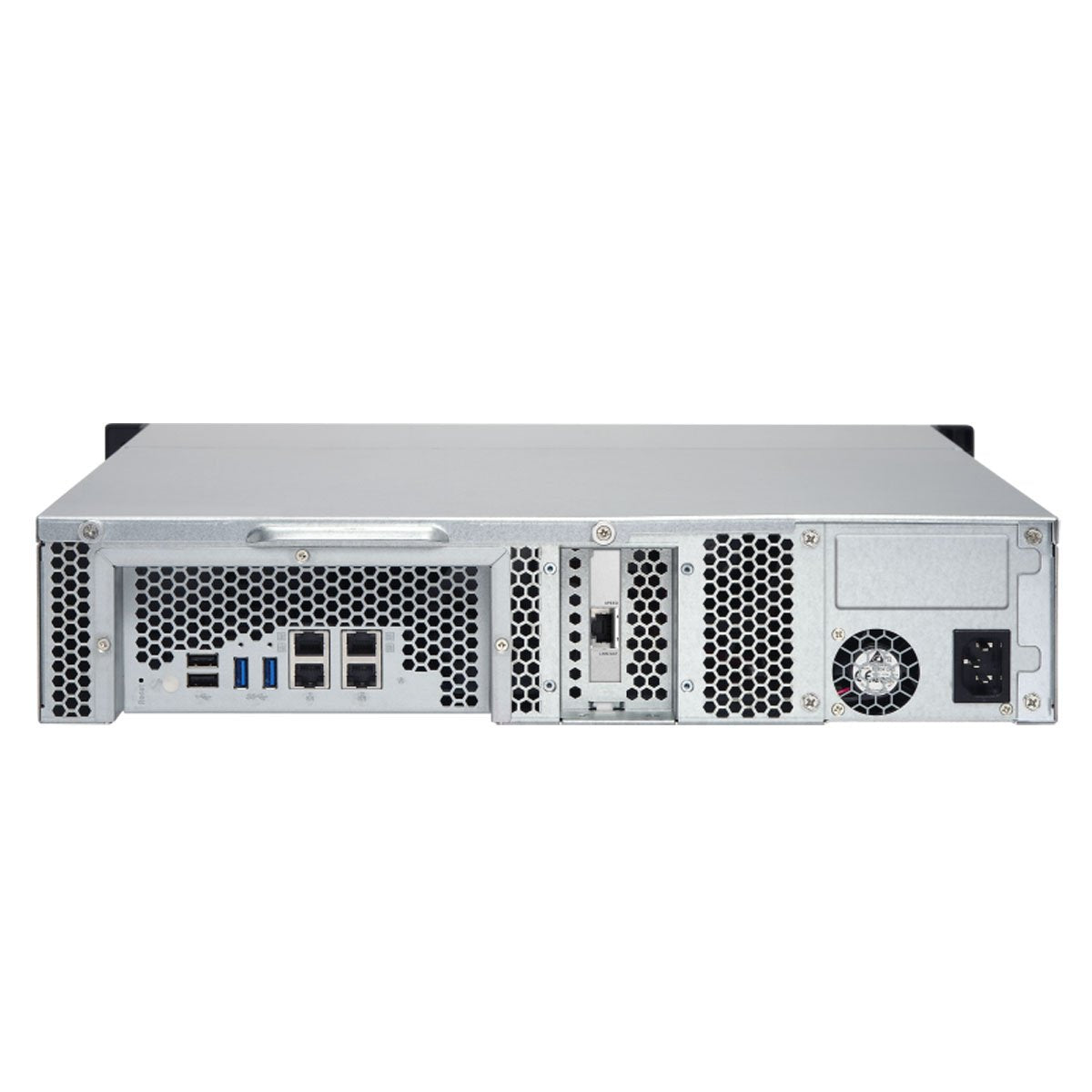 QNAP TS-863XU-4G-US 2U 8-Bay AMD 64bit x86-based NAS and iSCSI/IP-SAN, Quad Core 2.0GHz, 4GB RAM, 4 x 1GbE, 1 x 10GbE (10GBASE-T), Single PSU (not upgradeable)