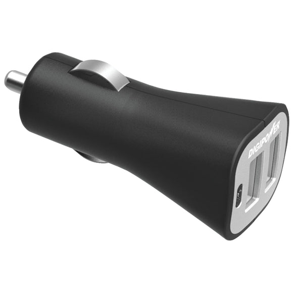 DIGIPOWER Instasense 2.4 Amp Dual USB Car Charger Retail Packaging