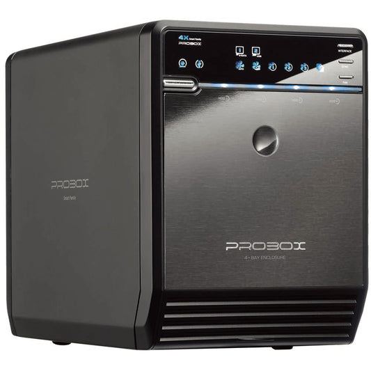 Mediasonic ProBox HF2-SU3S2 4 Bay 3.5" SATA HDD Enclosure - USB 3.0 & eSATA Support SATA 3 6.0Gbps HDD transfer speed