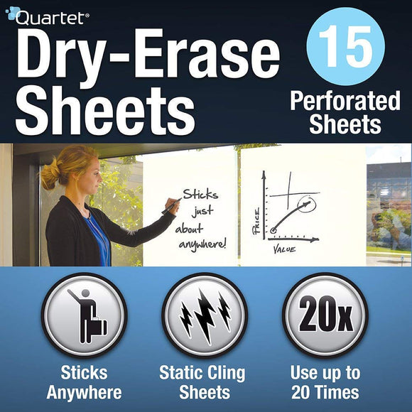 Quartet Dry Erase Sheets, 24-inch x 31 1/2-inch (85563)