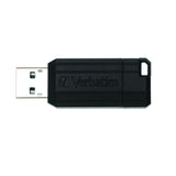 Verbatim PinStripe 4 GB USB 2.0 Flash Drive, Black 49061