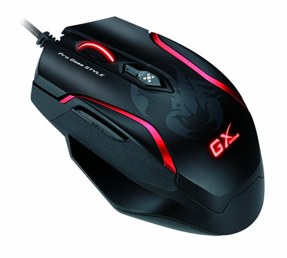 Genius GX-Gaming Maurus X Mouse for FPS Gaming with DPS Range 800 to 4000 and Built-in Metal Weight (GX-Gaming Maurus X)