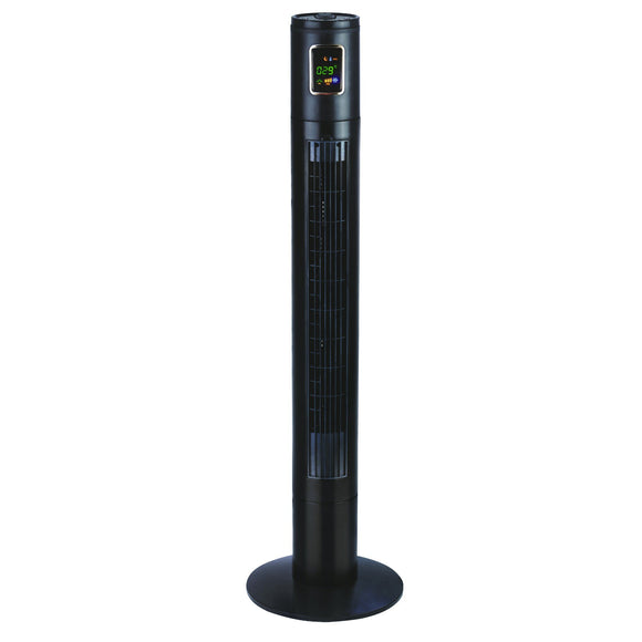 Royal Sovereign Oscillating Digital Tower Fan | 3 Quiet Speeds and Modes | Energy Saving Timer | Wide 80 Degree Oscillation, 45 inch (TFN-45D)
