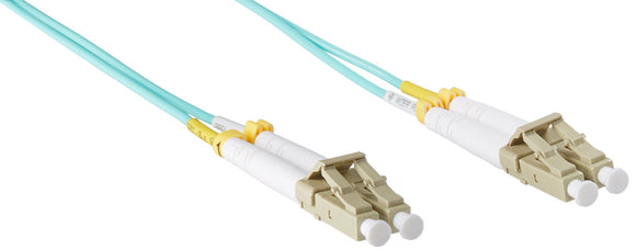 3m 10gb Lomm Fiber Optic Patch Cable Om3 Duplex Lc/Lc 50/125 Aqua
