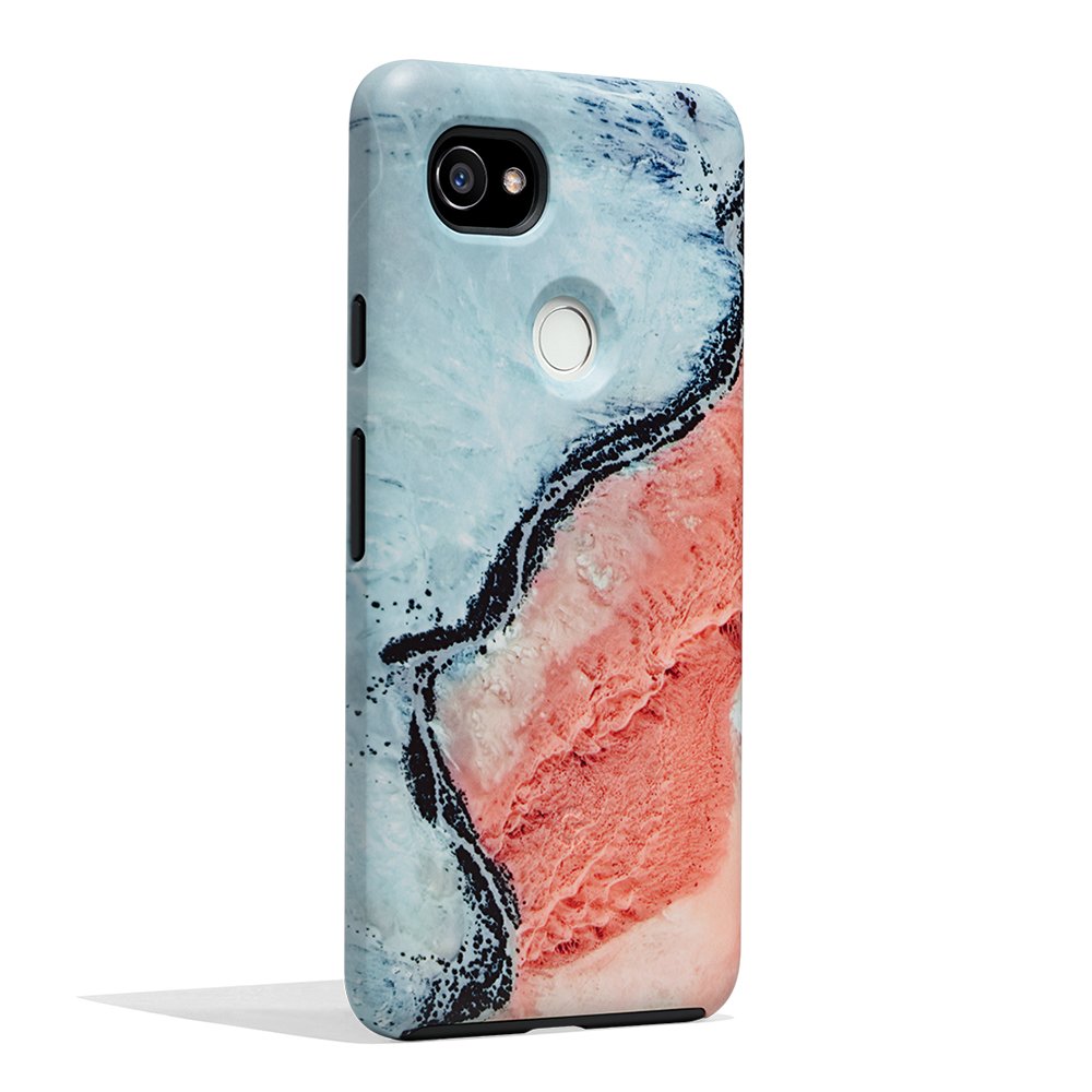 GOOGLE GA00182 Case for Pixel 2 XL, Light Blue, Orange