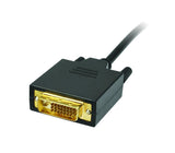 Siig CB-DP1A11-S2 Display Cable, 10', 24+1 Pin Digital DVI (M) to 20 Pin DisplayPort (M), Black