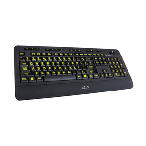 Azio Large Print Backlit Wired Keyboard