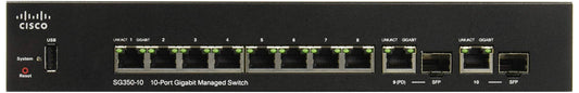 CISCO SYSTEMS Sg350 10-Port Gigabit Managed Switch (SG35010K9NA)
