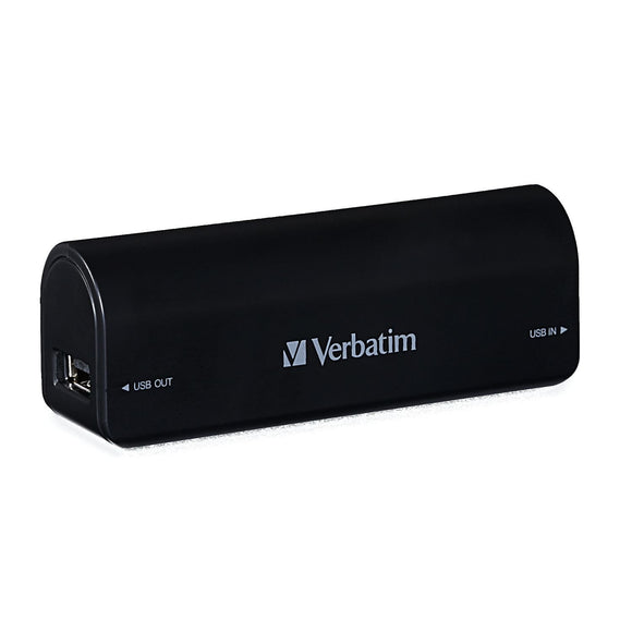 Verbatim 2,600 mAh Portable Power Pack, Black 99203