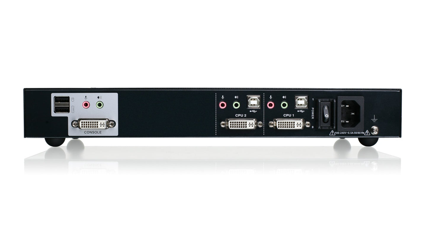 IOGEAR GCS1212TAA 2-Port Dual-Link DVI Secure KVM Switch, Black
