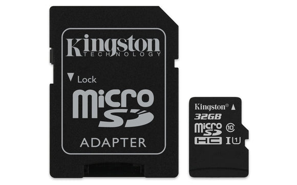 Kingston 32GB microSDHC Canvas Select 80R CL10 UHS-I Card+Adptr