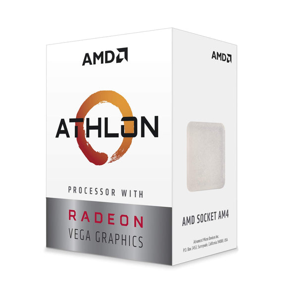 AMD Athlon 200GE 2-Core 4-Thread AM4 Socket Desktop Processor with Radeon Vega Graphics (YD200GC6FBBOX)