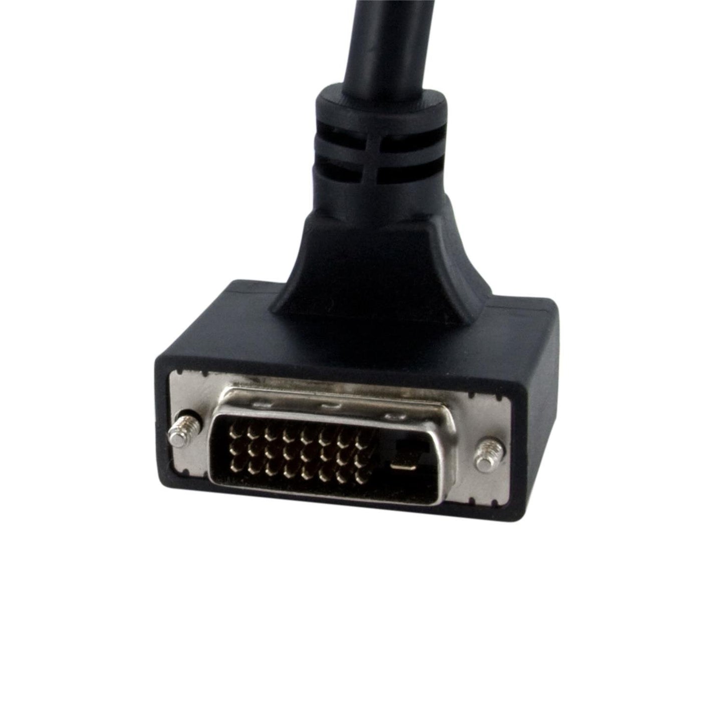StarTech.com 6 ft 90 Degree Upward Angled Dual Link DVI-D Monitor Cable M/M - Male to Male 25 pin DVI-D Video Cable Black 6 Feet 2560x1600 (DVIDDMMTA6)