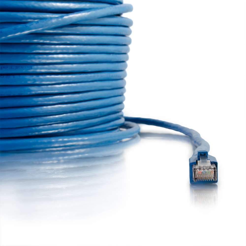 C2G 43123 Cat6 Cable - Snagless Solid Shielded Network Patch Cable, Blue (250 Feet, 76.2 Meters)