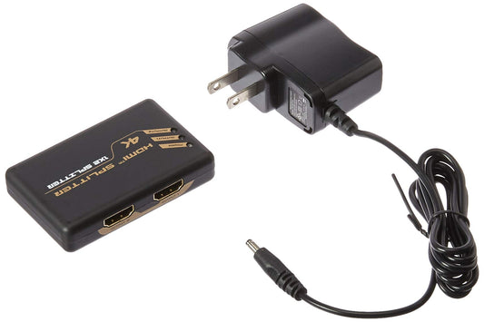 ALURATEK 615104250741Aluratek 4K 1X2 HDMI Video Splitter,Support 3D for Amazon Fire TV, Chromecast, Apple TV, DVR, PC and HDMI displays Including HDTV and Projector