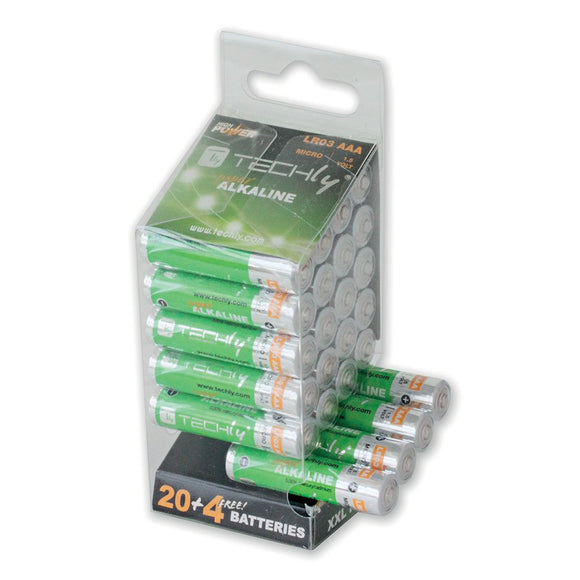 Techly Alkaline batteries 1.5V AAA LR03 24 pcs