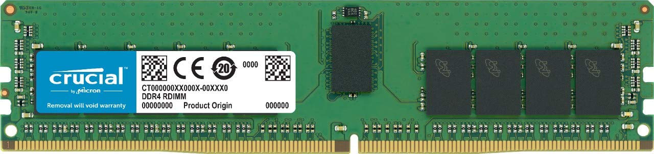 Crucial CT16G4RFD8266 16Gb Ddr4-2666 Rdimm, 16 Gb (1 X 16 Gb), Ddr4 Sdram, 2666 Mhz Ddr4-2666/Pc4-21300, 1.20 V, Ecc, Registered, 288-Pin, Dimm