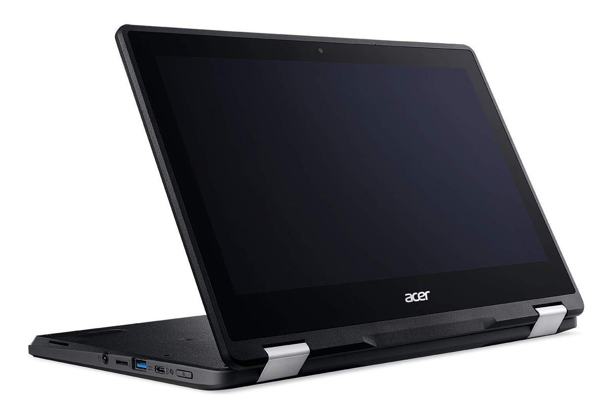 Acer Chromebook Professional Spin Series, Convertible, Ruggedized, 11.6" LCD Touch Screen, Intel Celeron 3350, 4GB Ram, 32Gb eMMC, Black, Chrome OS, R751T-C8HR-CA