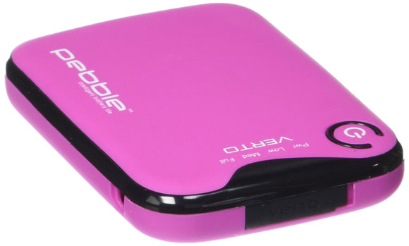 Veho VPP-201-CP 3700mAh Pebble Verto Portable Battery Back Up Power, Pink