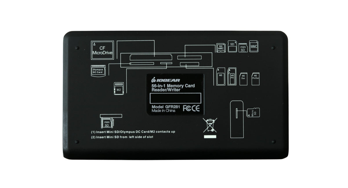 IOGEAR 56-in-1 USB 2.0 Pocket Flash Memory Card Reader/Writer GFR281 (Silver)