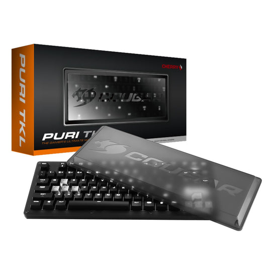 Cougar Puri TKL1 Mechanical Gaming Keyboard with Magnetic Protective Cover and Extra Set of Metallic Keycaps, Cherry MX Red