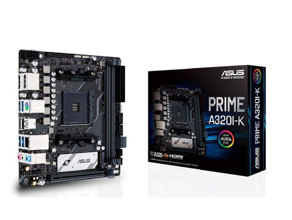 Asus Prime A320I-K AMD Ryzen AM4 DDR4 M.2 DP HDMI Mini ITX (Mitx) A320 Motherboard with Gigabit LAN, USB 3.1 Gen1