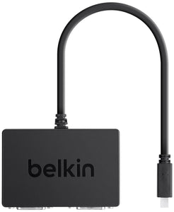 Belkin Mini Display Port to 2X DVI Splitter Dongle (F2CD060), Not Compatible with Surface Pro 3 Tablets & Pro 3 Docks, MacBook Air 10.8 or Newer Versions
