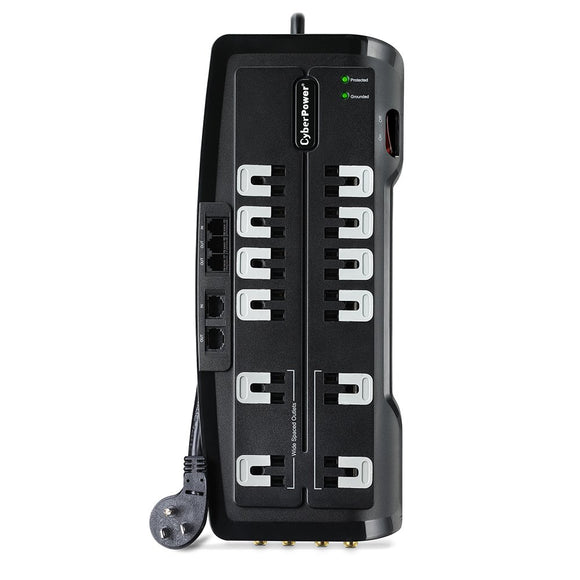 CyberPower CSHT1208TNC2 Home Theater Surge Protector 3150J/125V, 12 Outlets, 8ft Power Cord
