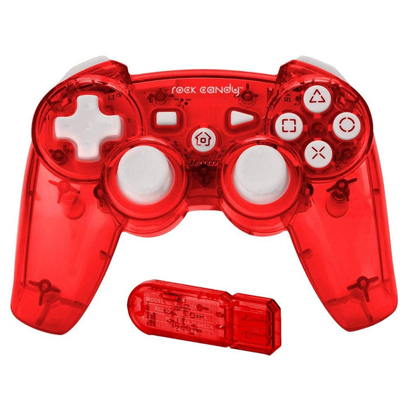 PDP Rock Candy Wireless Controller, Red - PlayStation 3