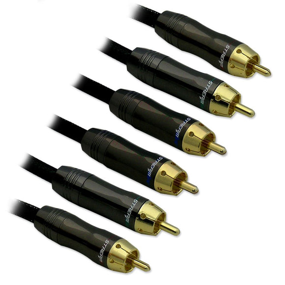 Streamwire 6422 Component Video Cable, Gold, 6 ft