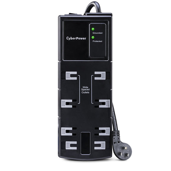 CyberPower CSB808 Surge Protector 8-Outlets 8 Ft Cord 1800 Joules