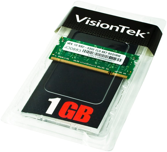 Vision Tek 1G NB2-5300 CL5 667 200-Pin DDR2 SODIMM Notebook Memory (900465)