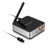 Aluratek Bluetooth Wireless TV Streaming Kit with Bluetooth 5, Long Range Up to 300', No Delay aptX, Optical, Aux, RCA, Includes Headphone and Transmitter/Receiver Adapter, PC, Laptop, Mac (ABCTVKIT)