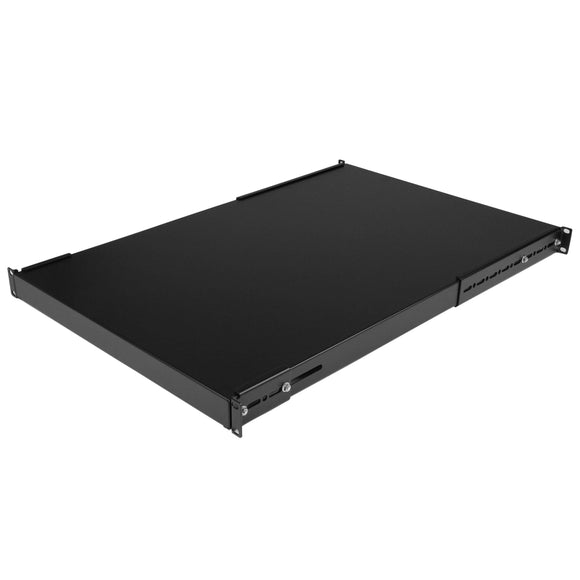 StarTech.com 1U Adjustable Server Rack Mount Shelf - 175lbs - 19.5 to 38in Deep Universal Tray for 19